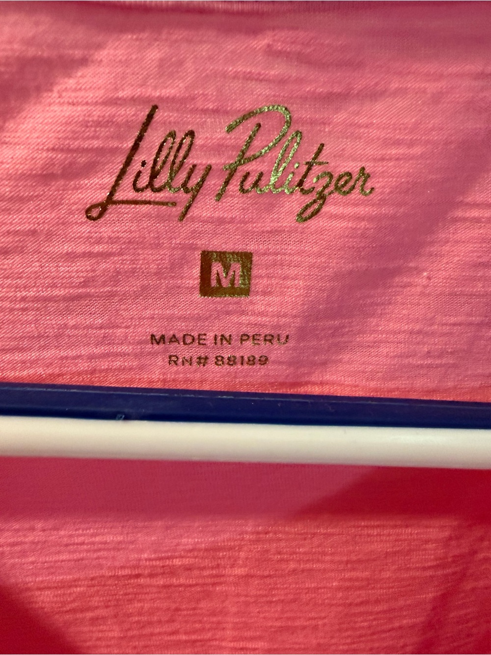 Lilly Pulitzer Bright Pink Scoop Neck Short Sleeve Tee - Picture 2 of 5